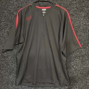 Fox Racing Men's Short Sleeve 1/4 Zip Performance Cycling Jersey Black Red